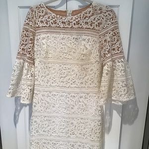 Lauren by Ralph Lauren Ivory Crocheted Dress